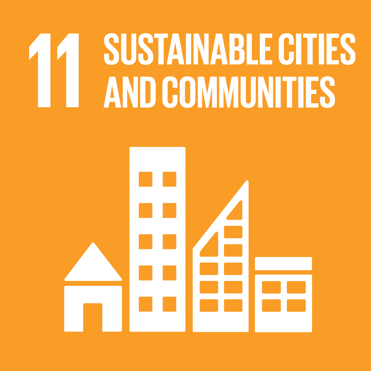 symbol for SDG 11 – Sustainable Cities and Communities